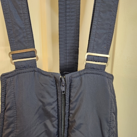 St Moritz Ski/Snow Pants size L Navy Blue with zip up bib - Picture 5 of 9